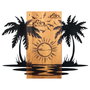 Wallity Hawaii 2 - Accesorio decorativo de pared Negro y Nogal